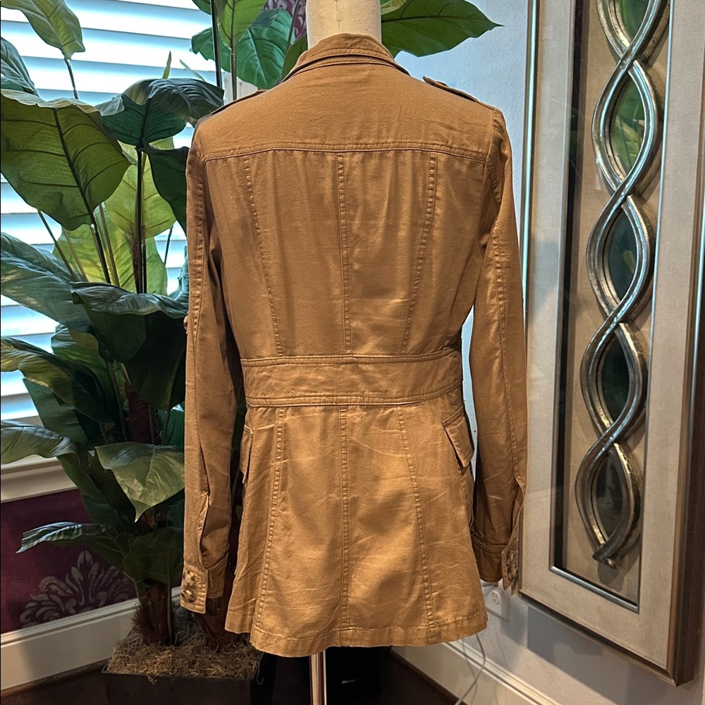 Stylish Tan Ruffle Jacket - Picture 6 of 8
